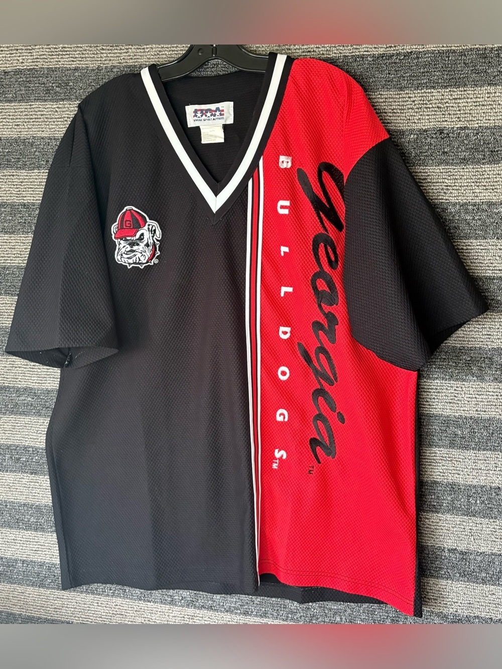 Vintage 90’s University of Georgia Bulldogs NCAA Basketball Warm Up Jersey XXL